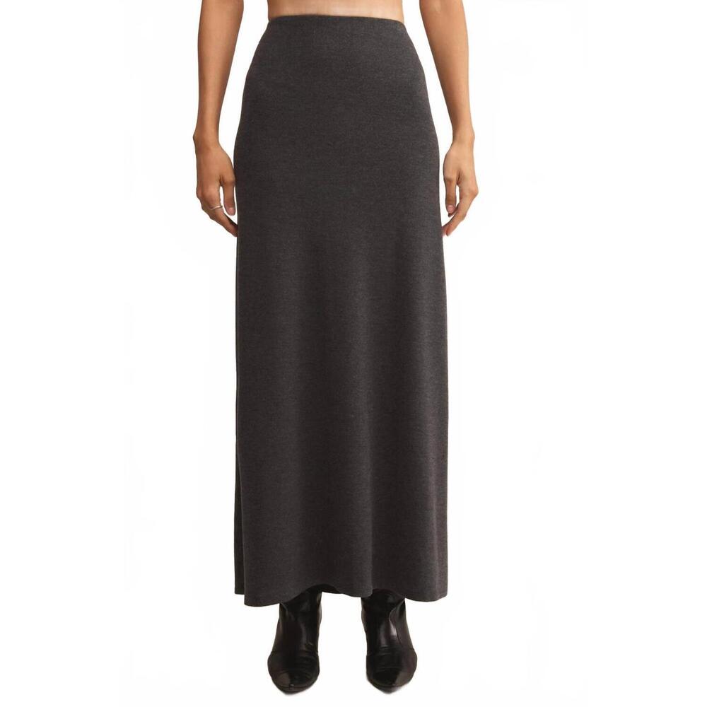 NEW Z SUPPLY demure maxi skirt in charcoal heather